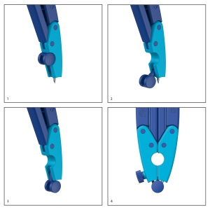 Compas scolar ergonomic Griffix, culoare albastru - Img 10
