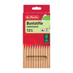 Creioane colorate natur hexagonale, mina 2.5 mm, set 12