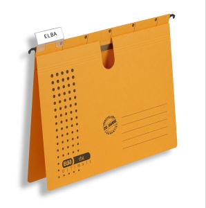Dosar suspendat cu sina Elba A4, carton 240g/mp, capacitate 200 file, culoare galben - Img 1