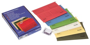 Dosar suspendat simplu Bantex Flex A4, carton 220g/mp, capacitate 100 file, culoare rosu - Img 2