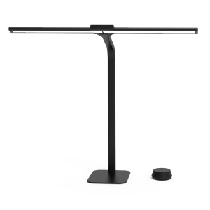 Lampa Unilux LED Strata Base pentru birou, cap 66cm pentru amplitudine iluminare, telecomanda wireless, comutator tactil, functie memorie, functie timer, port USB, culoare negru - Img 5