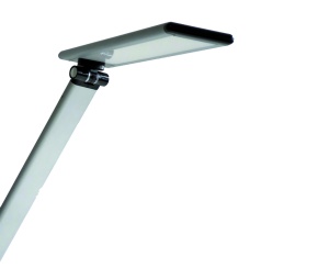 Lampa Unilux LED Terra pentru birou, complet reglabila, cap mobil +/-120°, brat reglabil la 90°, baza rotativa +/-30°, comutator tactil, culoare gri/negru - Img 7
