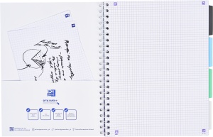 Oxford Project Book, A4 80 file, hartie Optik 90g/mp, spira dubla, scribzee, patratele, gradient pastel mix culori - Img 12