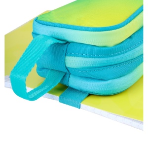 Penar tip etui dreptunghiular Oxford Gradient, galben / turcoaz - Img 2