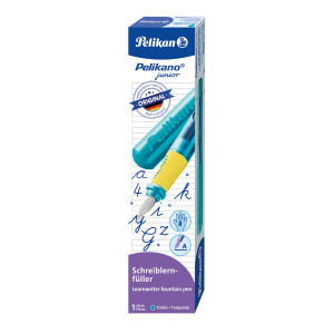 Stilou Pelikano Junior, penita A pentru dreptaci, grip ergonomic, culoare turcoaz - Img 2