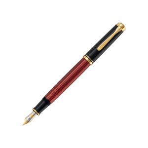 Stilou Souverän® Black Red M400, penita M aur 14k, accesorii placate aur 24k - Img 7
