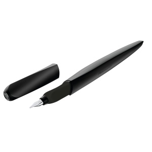 Stilou Twist pentru caligrafie, 3 penite 1.1/1.5/2.0 mm, grip ergonomic, ambidextru, culoare negru, cutie carton - Img 2
