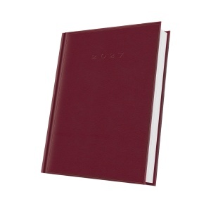 Agenda datata 2027, format A5, 352 pagini, culoare bordo