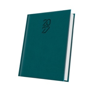 Agenda datata Tucson 2027, format A5, 352 pagini, culoare albastru petrol