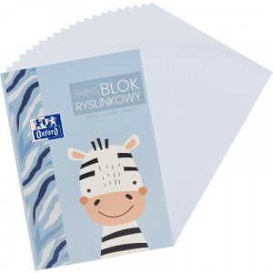 Bloc desen A4, 20 file, hartie 120g/mp, Oxford Kids, motiv Zebra - Img 2