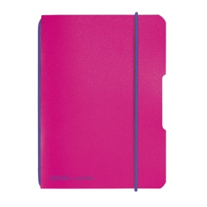 Caiet my.book flex A6, 40 file, patratele, fuchsia