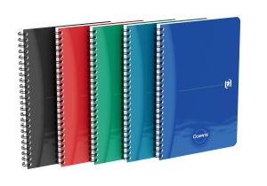 Caiet organizator Oxford Office Oceanis, A5 90 file, hartie Optik 90g/mp, spira dubla, scribzee, dictando, diverse culori - Img 1
