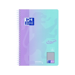 Caiet Oxford Touch Pastel Duo B5 80 file, hartie Optik 90g/mp, scribzee, patratele, diverse culori - Img 6