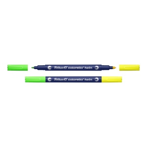 Carioca Colorella Twin C304, bicolore (20 culori), include highlighter, set 10 - Img 3