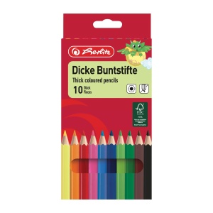 Creioane colorate hexagonale Jumbo, set 10 - Img 1