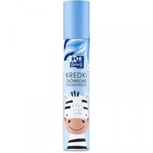 Creioane colorate rotunde Oxford Kids, mina 3 mm, set 12, diverse motive - Img 5