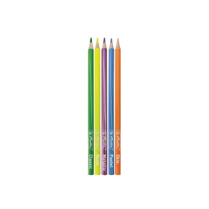 Creioane colorate triunghiulare, mina 3 mm, 5 x clasic/ skin/ neon/ metalizat/ pastel, set 60 - Img 2