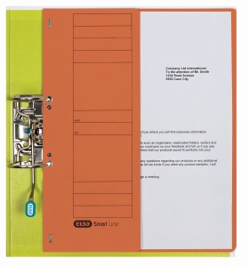 Dosar cu capse Elba Smart Eyelet A4 1/2, capacitate 200 coli, culoare portocaliu - Img 2