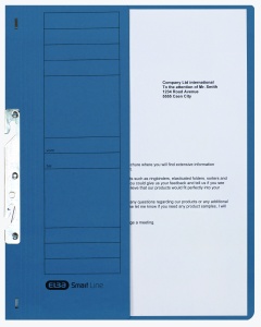 Dosar de incopciat Elba Smart A4 1/2, carton 250g/mp, capacitate 200 file, culoare albastru - Img 2
