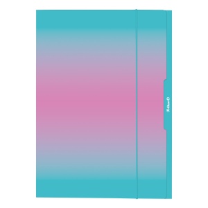 Mapa cu elastic A3 Color Edition, carton FSC, culoare roz / menta - Img 1