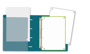 Mapa Oxford Live & Go A4+ cu 4 inele 80 file patratele - Img 2