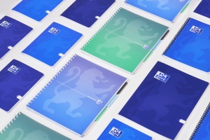 Oxford Project Book, A4 80 file, hartie Optik 90g/mp, spira dubla, scribzee, patratele, gradient classic mix culori - Img 5