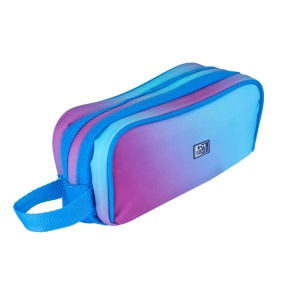 Penar tip etui dreptunghiular Oxford Gradient, albastru / roz