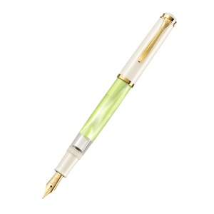 Stilou Classic Pastel Green M200, penita F placata aur 24k, accesorii placate aur 24k - Img 3