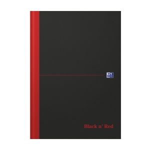 Agenda nedatata Oxford Black n' Red A4 96 file, coperta rigida, patratele