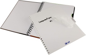 Agenda organizator Oxford Touch Project Book, A4+ 120 file, hartie Optik 90g/mp, spira dubla, scribzee, whiteboard si separatoare repozitionabile, bordo - Img 2