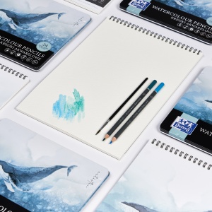 Bloc desen Watercolour A4 cu spira dubla, 10 file, hartie 300g/mp, colectia Oxford Artistic - Img 3