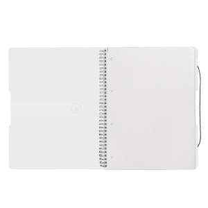 Caiet A4 EOTG cu spira, 80 file, patratele, transparent - Img 2