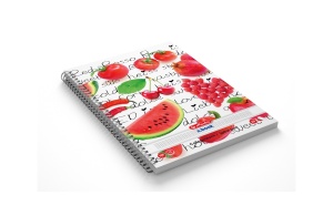 Caiet A5 cu spira, 100 file, patratele, motiv Enjoy Life - Img 6