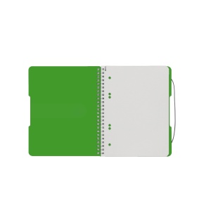 Caiet A5 EOTG cu spira, 80 file, patratele, verde - Img 2