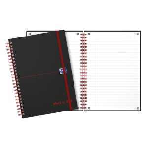 Caiet Oxford Black n' Red A5 70 file, PP, hartie Optik 90g/mp, dictando - Img 2