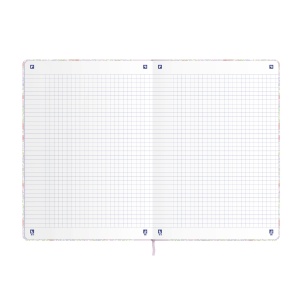 Caiet Oxford Floral A5 80 file, hartie Optik 90g, patratele, diverse culori - Img 9
