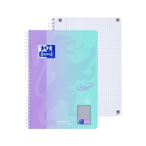 Caiet Oxford Touch Pastel Duo B5 80 file, hartie Optik 90g/mp, scribzee, patratele, diverse culori - Img 3