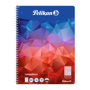 Caiet premium A4 120 file, cu spira, hartie 90g, patratele