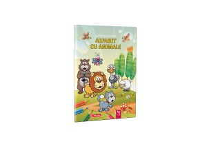 Carte de colorat A4, 16 pagini, Alfabet cu animale