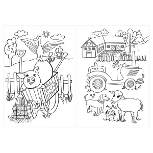 Carte pentru activitati creative cu stickere, motiv Farm, format A4 32 file, FSC - Img 6