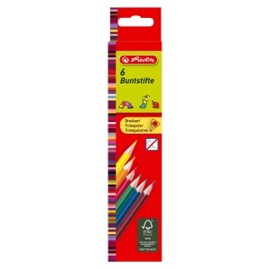 Creioane colorate triunghiulare, mina 2.5 mm, set 6