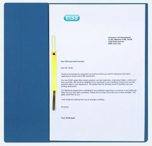 Dosar de incopciat Elba Smart A4 1/2, carton 250g/mp, capacitate 200 file, culoare albastru - Img 3