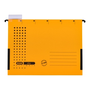 Dosar suspendat cu burduf Elba Ultimate A4, carton 240g/mp, capacitate 330 file, culoare galben - Img 2