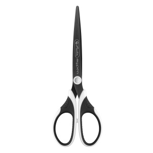 Foarfeca my.pen, varf ascutit, 18 cm, alb/negru, blister