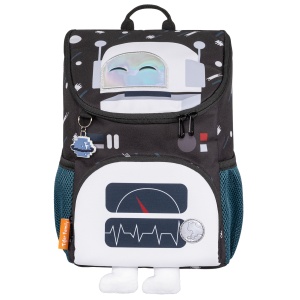 Ghiozdan Mini Little Travelers, motiv Robot Mr White