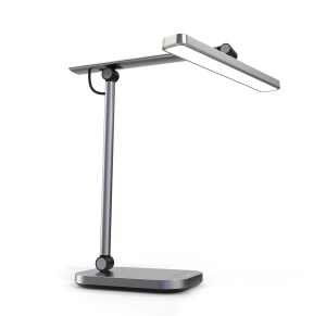 Lampa Unilux LED Pureline, 2 comutatoare tactile, timer 1h, mod lampa de noapte, functie memorie, functie stingere intarziata, cap rotativ +/-180°, brat ajustabil 150°, baza rotativa +/-170°, baza din aluminiu, culoare gri - Img 8