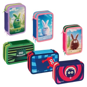 Penar echipat 43 piese, 3 compartimente, motiv Monsters