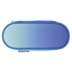 Penar tip etui oval Dip Dye, culoare albastru turcoaz - Img 5