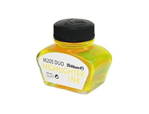 Stilou Highlighter Duo Classic M205, penita BB otel inoxidabil + calimara cerneala galben neon - Img 7
