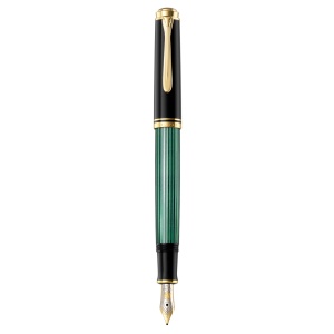 Stilou Souverän® Black Green M400, penita F aur 14k, accesorii placate aur 24k - Img 10